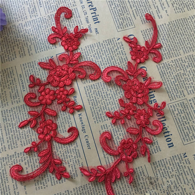 5PCS European style flower patch wedding dress lace accessories handmade diy wedding shoes jewelry accessories CG066