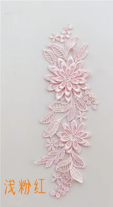 5PCS NEW 3D  Delicate Wedding Veil Head Ornaments Lace Applique Lace Trim Dress DIY Lace Accessories DA016