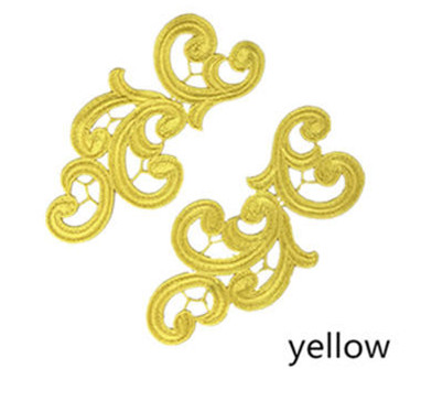 embroidery flower patches lace applique collar wedding dress formal accessories fabric 17CM*9CM 5pairs   DA89