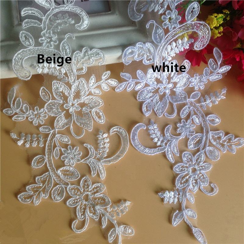5PCS High-quality five-pointed star wedding dress car ribs, floral lace, lace accessories, DIY jewelry  CG067