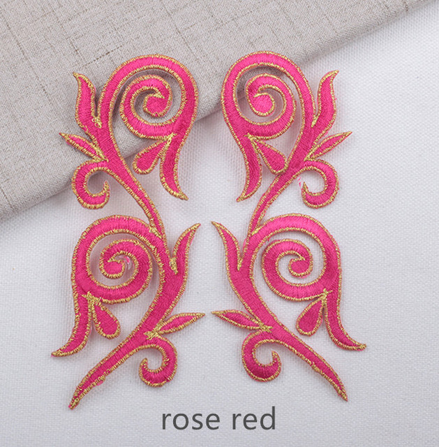 5PCS  Xiangyun embroidery cloth applique gold and silver thread ironing decal DIY ancient costume moiré cloth decal CA010