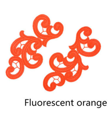 embroidery flower patches lace applique collar wedding dress formal accessories fabric 17CM*9CM 5pairs   DA89