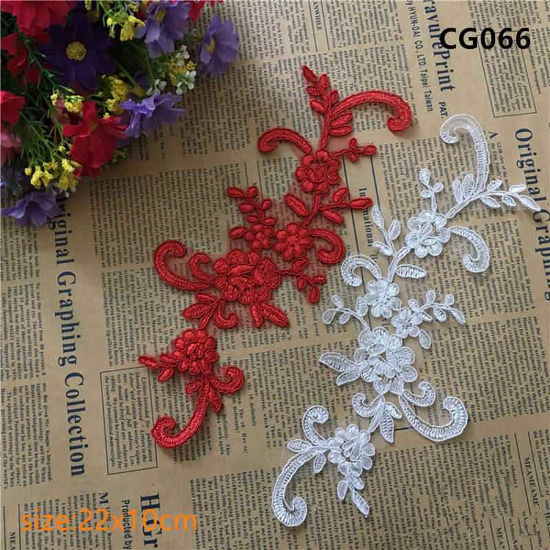 5PCS European style flower patch wedding dress lace accessories handmade diy wedding shoes jewelry accessories CG066