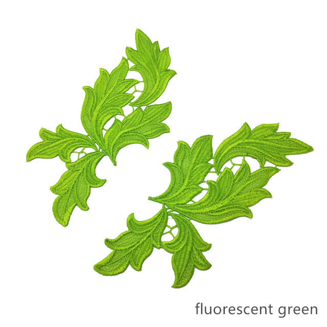 LP-DA95  embroidery flower patches lace applique collar wedding dress formal dress accessories fabric 23*9cm 5 pairs