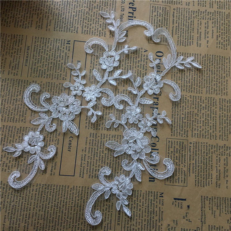 5PCS European style flower patch wedding dress lace accessories handmade diy wedding shoes jewelry accessories CG066