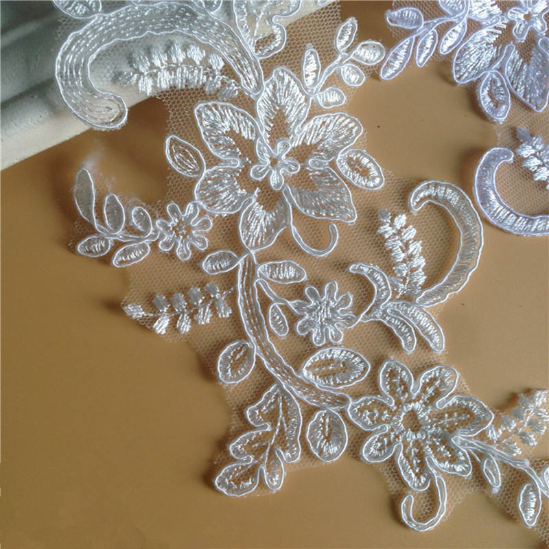 5PCS High-quality five-pointed star wedding dress car ribs, floral lace, lace accessories, DIY jewelry  CG067