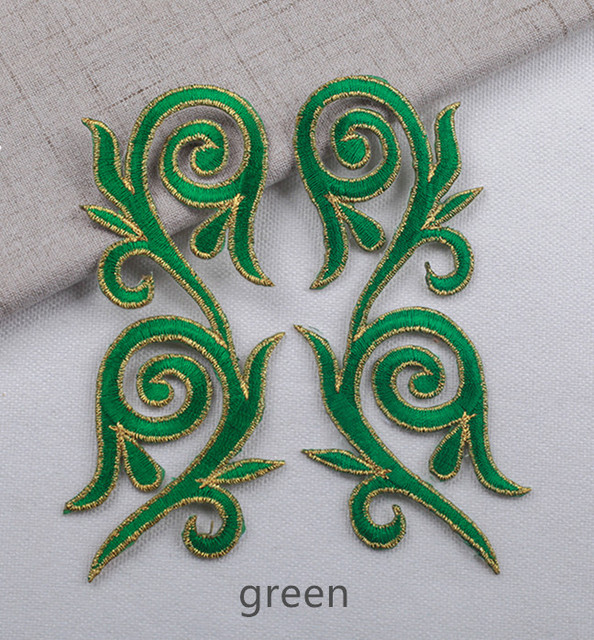 5PCS  Xiangyun embroidery cloth applique gold and silver thread ironing decal DIY ancient costume moiré cloth decal CA010