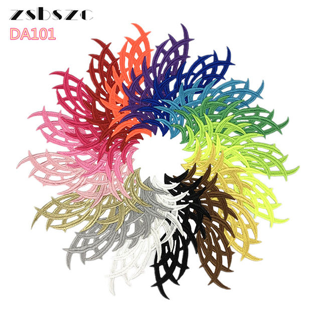 zsbszc 5 pairs Mirror white Flower Floral Lace Fabric Sewing Trim Wedding Dress Applique Lace patch/mixed batch   LP-DA101