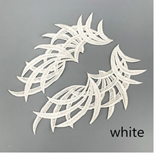 zsbszc 5 pairs Mirror white Flower Floral Lace Fabric Sewing Trim Wedding Dress Applique Lace patch/mixed batch   LP-DA101