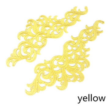 5 pairs Mirror  white Flower Floral Lace Fabric Sewing Trim Wedding Dress Applique Lace patch/mixed batch  LP-DA99