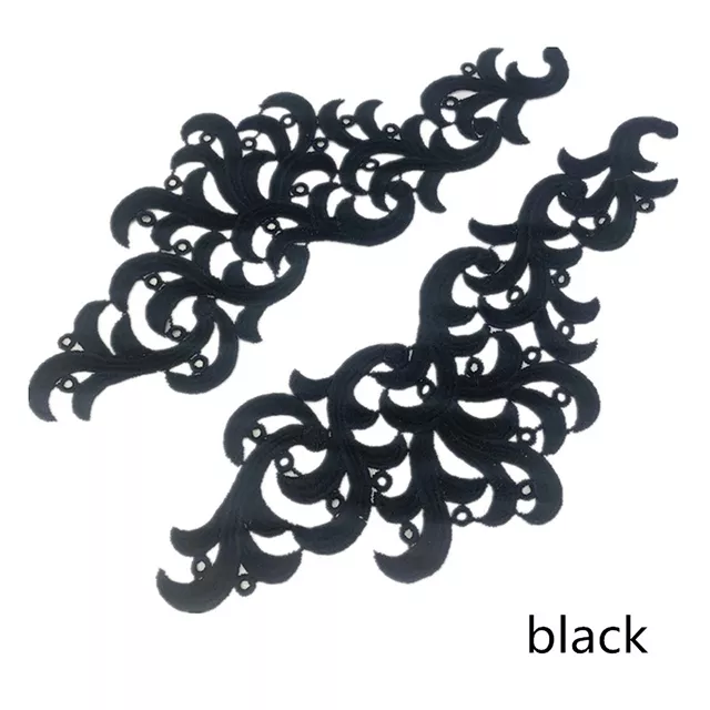 5 pairs Mirror  white Flower Floral Lace Fabric Sewing Trim Wedding Dress Applique Lace patch/mixed batch  LP-DA99