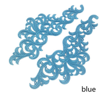 5 pairs Mirror  white Flower Floral Lace Fabric Sewing Trim Wedding Dress Applique Lace patch/mixed batch  LP-DA99