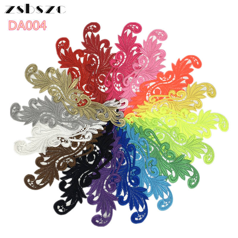 zsbszc 5 pairs fluorescent color lace Applique patch Tango Latin dance ballet costumes Dress Decor Sewing Crafts DA004