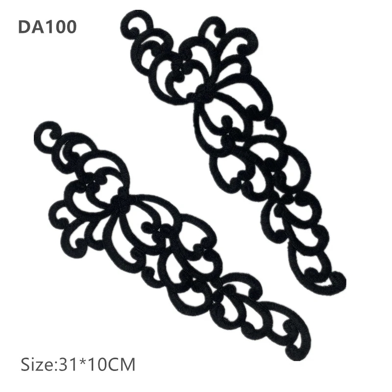 5 pairs Mirror  Flower Floral Lace Fabric Sewing Trim Wedding Dress Applique Lace patch/mixed batch  LP-DA100