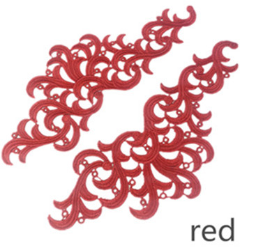 5 pairs Mirror  white Flower Floral Lace Fabric Sewing Trim Wedding Dress Applique Lace patch/mixed batch  LP-DA99