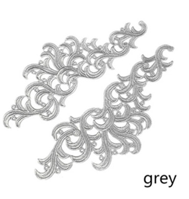 5 pairs Mirror  white Flower Floral Lace Fabric Sewing Trim Wedding Dress Applique Lace patch/mixed batch  LP-DA99