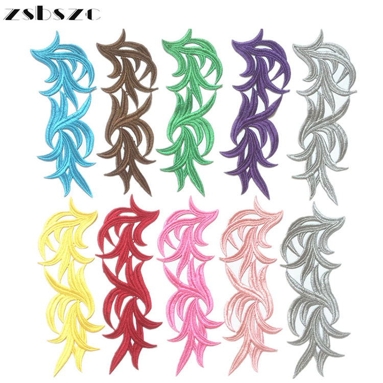 zsbszc 5 pairs Floral Lace Fabric Sewing Wedding Dress Applique Lace patch/mixed batch DA008