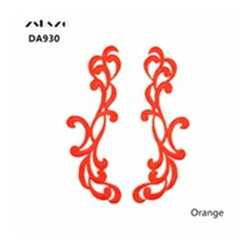 zsbszc 22.5X6.5CM 5 pairs  Fashion Lace Flower Appliques Embroidery Patches sew on Apparel Trims Diy Cosplay DA930