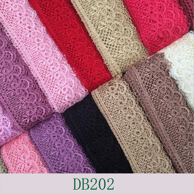 Spot multi-color clothing accessories DiY6cm lace sofa cushion fabric embroidery water-soluble lace DB202