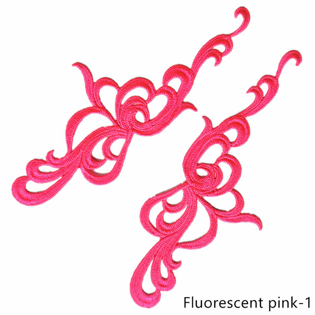 5 pairs white black embroidery lace collar flower applique dress accessories fabric DA011