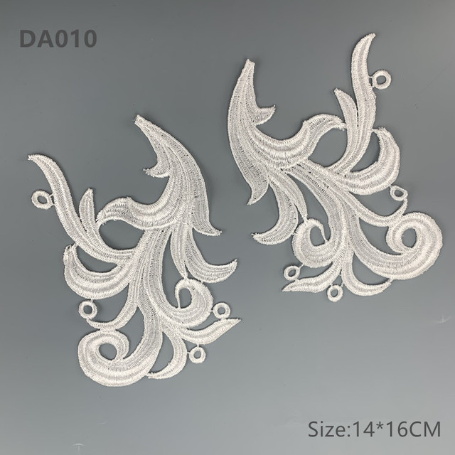 5 Mirror pairs Lace Fabric Sewing Wedding Dress Applique Lace patch/mixed batch DA010