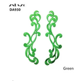 zsbszc 22.5X6.5CM 5 pairs  Fashion Lace Flower Appliques Embroidery Patches sew on Apparel Trims Diy Cosplay DA930