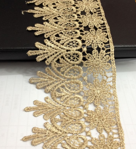 9CM  Lace manufacturers direct water-soluble embroidery lace curtains sofa pillow decoration small edges wholesale DB213