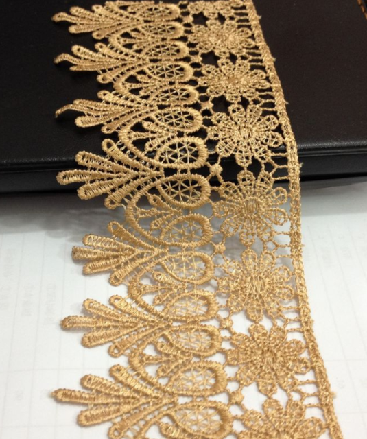 9CM  Lace manufacturers direct water-soluble embroidery lace curtains sofa pillow decoration small edges wholesale DB213