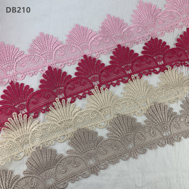Fabric lace 9cm water-soluble lace color can be dyed  DB210