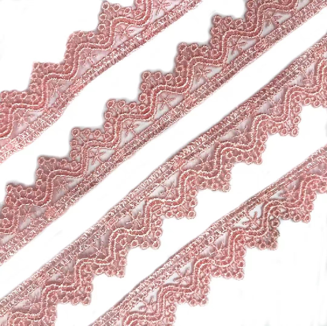 Hot spot multi-color wavy 1.8cm wide polyester silk water-soluble lace diy clothing accessories doll accessories  DB215