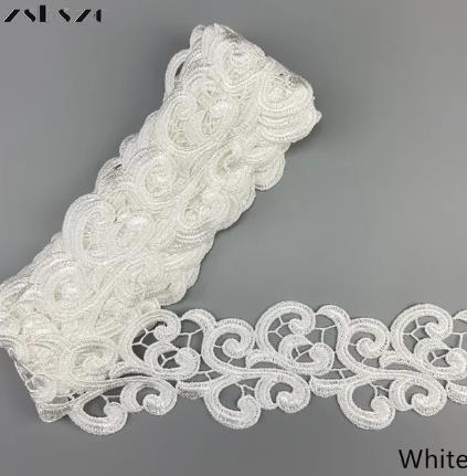 zsbszc embroidery lace width 8 cm water-soluble lace clothing skirt decorative collar ornaments sew on clothes DZ2