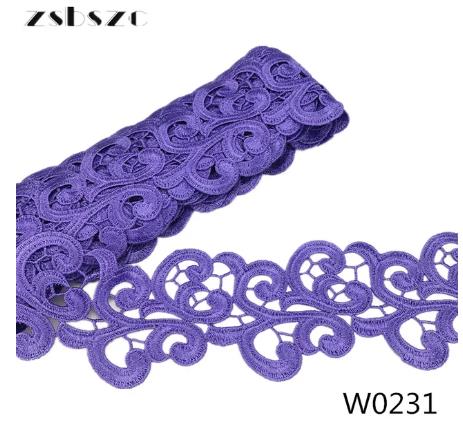 zsbszc embroidery lace width 8 cm water-soluble lace clothing skirt decorative collar ornaments sew on clothes DZ2