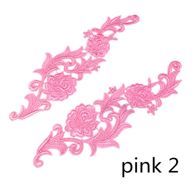 mirror pair  embroidery lace applique flower patches collar wedding dress formal dress accessories fabric JA35