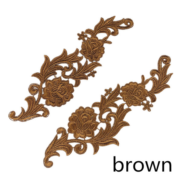 mirror pair  embroidery lace applique flower patches collar wedding dress formal dress accessories fabric JA35