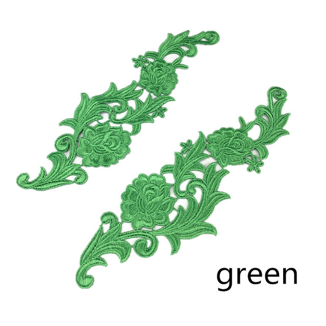 mirror pair  embroidery lace applique flower patches collar wedding dress formal dress accessories fabric JA35