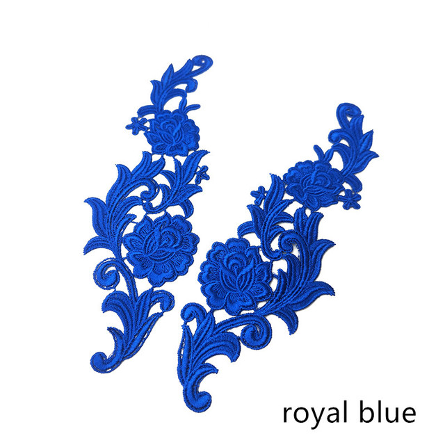 mirror pair  embroidery lace applique flower patches collar wedding dress formal dress accessories fabric JA35