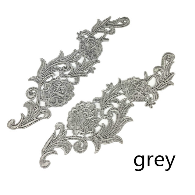 mirror pair  embroidery lace applique flower patches collar wedding dress formal dress accessories fabric JA35