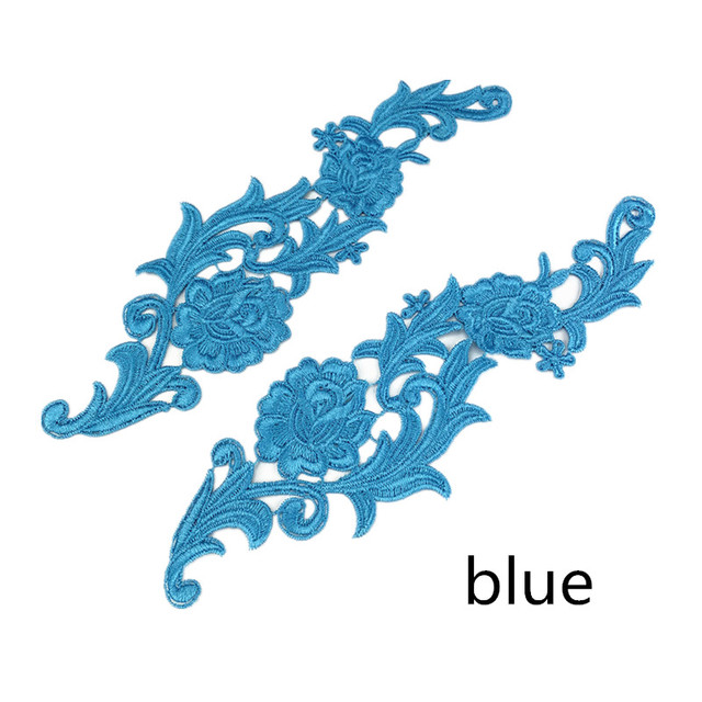 mirror pair  embroidery lace applique flower patches collar wedding dress formal dress accessories fabric JA35