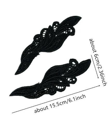 10 Mirror Pair Venise Lady Dress Sewing Gold Flower Floral Lace Trims Applique patch LP-JA26