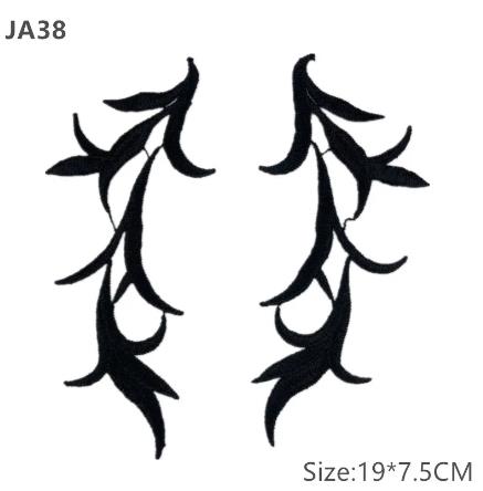 5 pairs  gold silver polyester DIY lace applique textile accessories collar clothing and dress fabric width 7.5CM   JA38