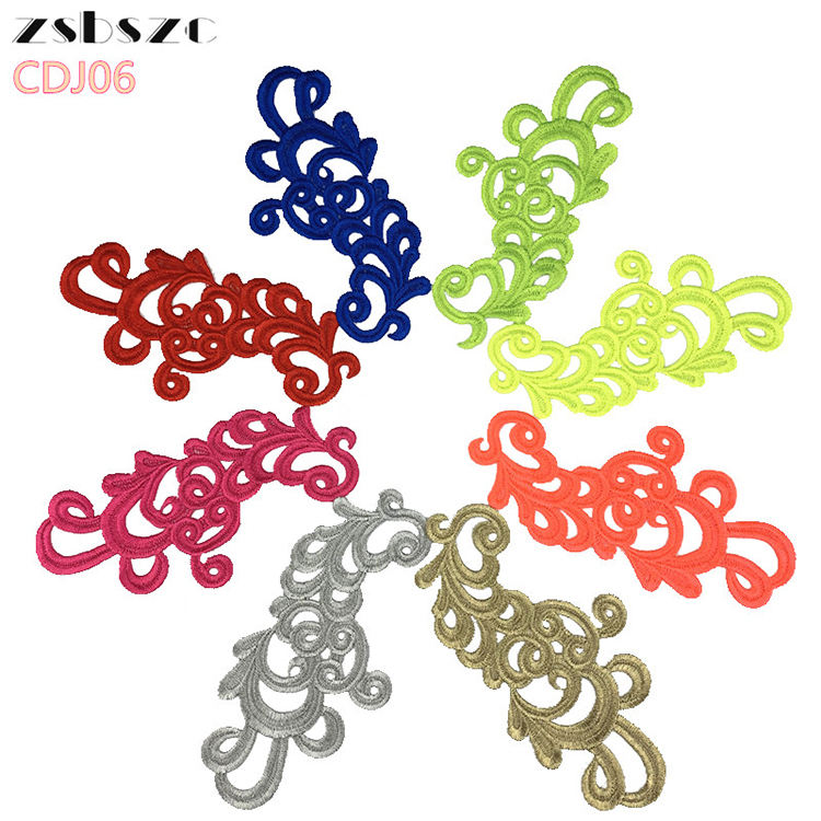 5PCS   multicolors embroidered patches for clothes kids clothing fluorescent color dress clothes accessories CDJ06