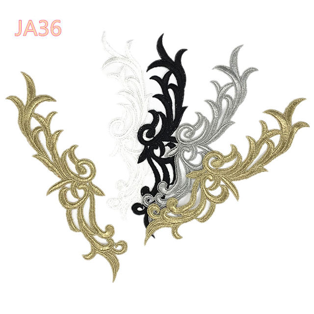 1 pair Thickened polyester DIY lace applique textile accessories clothing and dress fabric width 7CM JA36-T