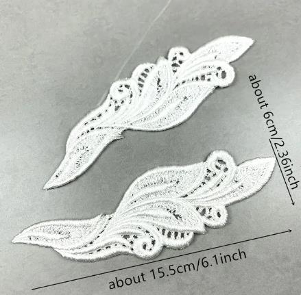 10 Mirror Pair Venise Lady Dress Sewing Gold Flower Floral Lace Trims Applique patch LP-JA26