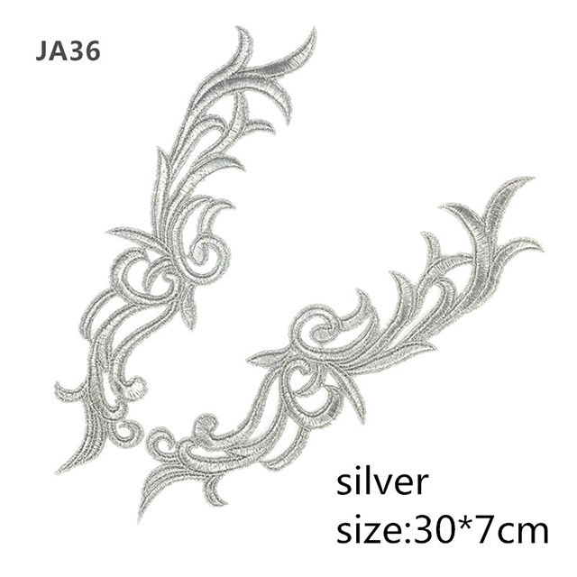 1 pair Thickened polyester DIY lace applique textile accessories clothing and dress fabric width 7CM JA36-T