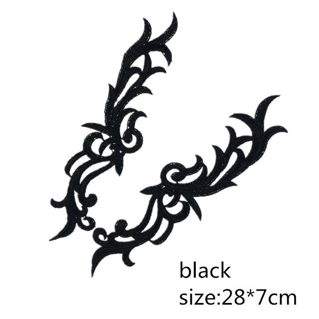 1 pair Thickened polyester DIY lace applique textile accessories clothing and dress fabric width 7CM JA36-T