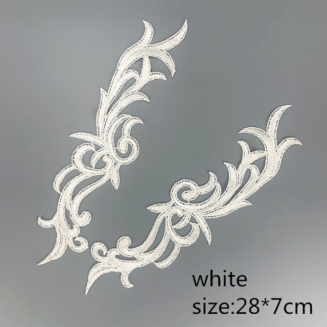 1 pair Thickened polyester DIY lace applique textile accessories clothing and dress fabric width 7CM JA36-T