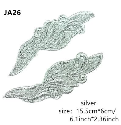10 Mirror Pair Venise Lady Dress Sewing Gold Flower Floral Lace Trims Applique patch LP-JA26