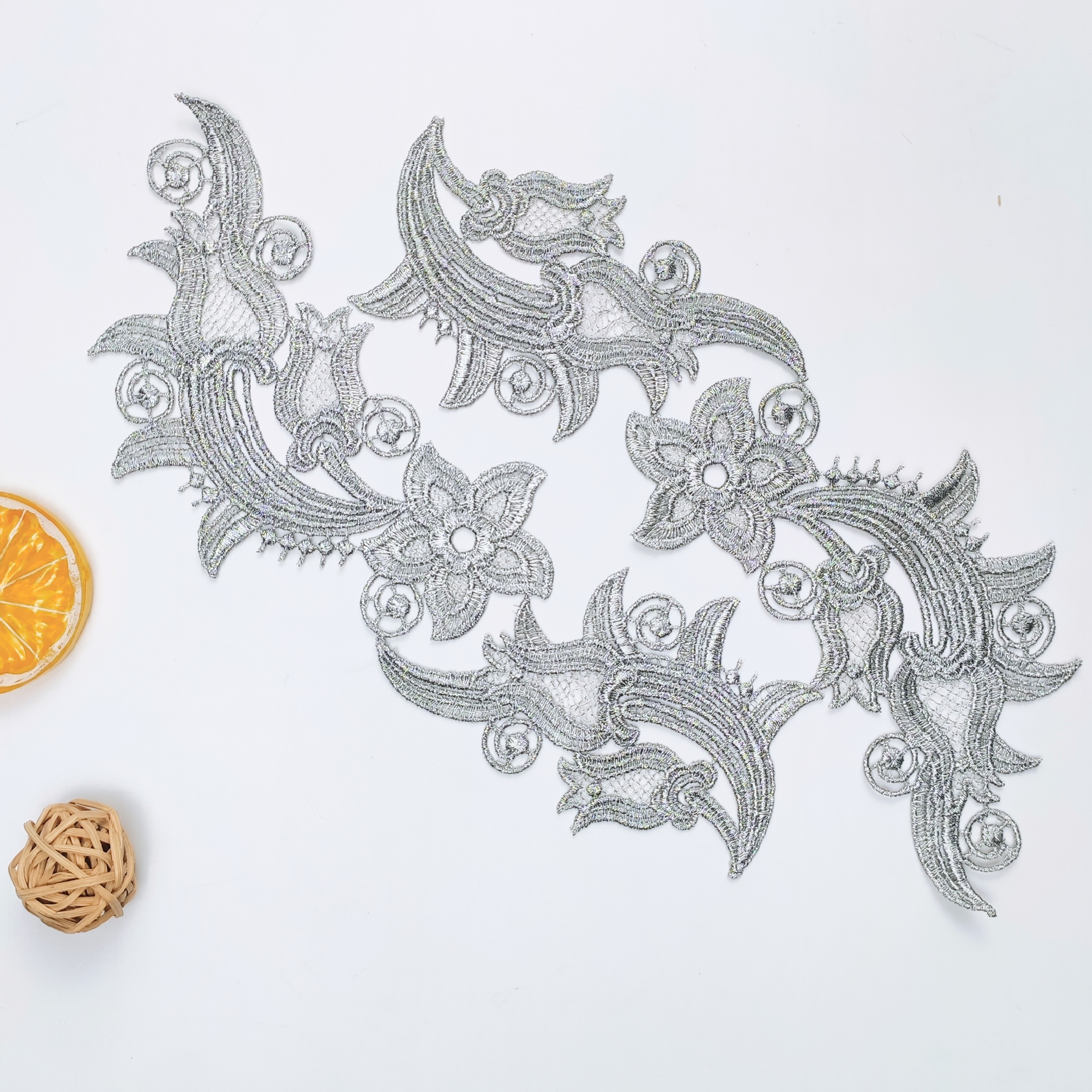 5pair  new Guipure lace Embroidery applique collar patches for clothing lace DIY sewing fabric CDJ07