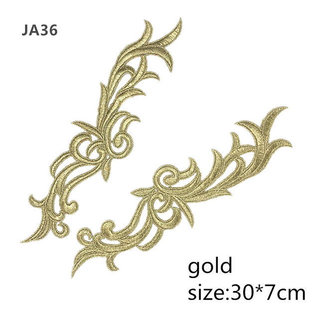 1 pair Thickened polyester DIY lace applique textile accessories clothing and dress fabric width 7CM JA36-T