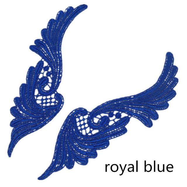 5pairs  white gold Fluorescent polyester DIY lace applique textile accessories, clothing and dress fabric width 65 mm   JA24